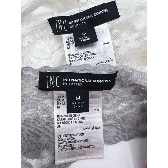 INC International Concepts Womens Lace Bralette & Thong Panty Set Multi Medium - Picture 4 of 7